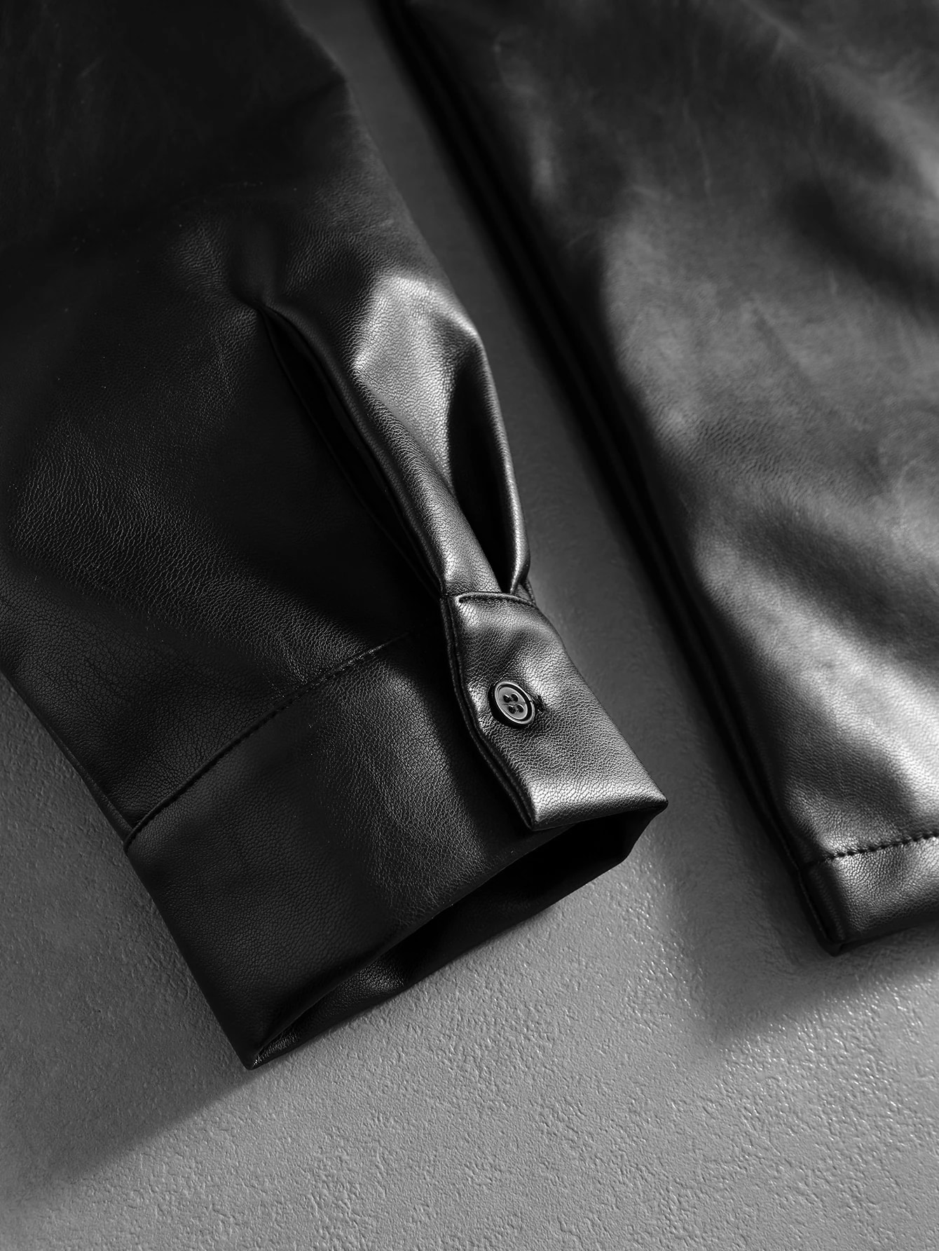 ROMWE MEN Veste décontractée à manches longues avec fermeture éclair et motif pentagramme — vue 3