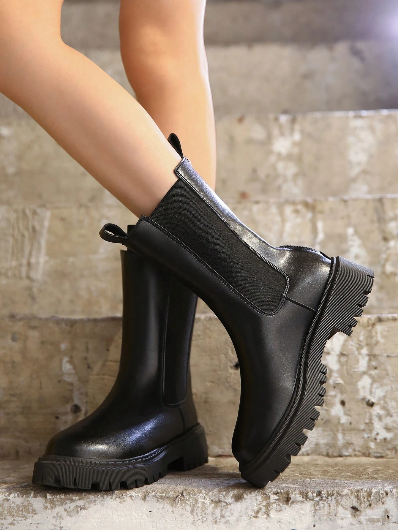 Bottes à semelle épaisse best-sellers pour femmes, automne-hiver, Ins, nouveau style de — vue 7