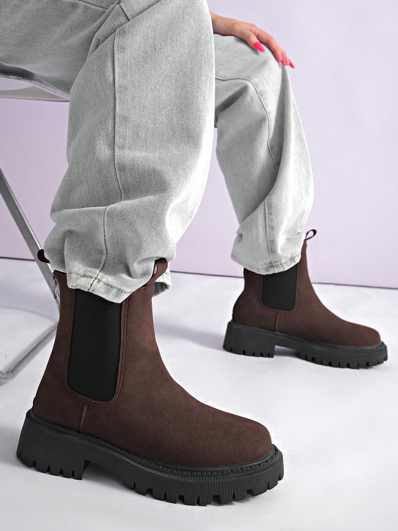 Bottes à semelle épaisse best-sellers pour femmes, automne-hiver, Ins, nouveau style de — vue 10