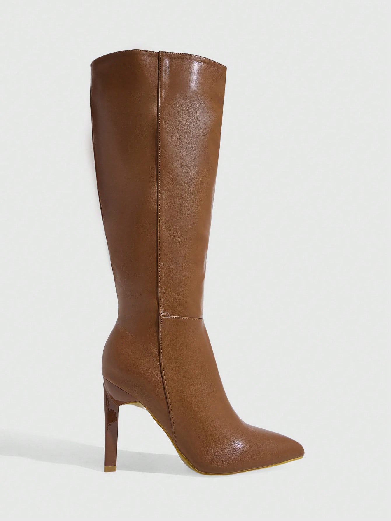 Daringsoles Bottes hautes mode couleur unie pour femmes, convenant pour les tenues de — vue 3