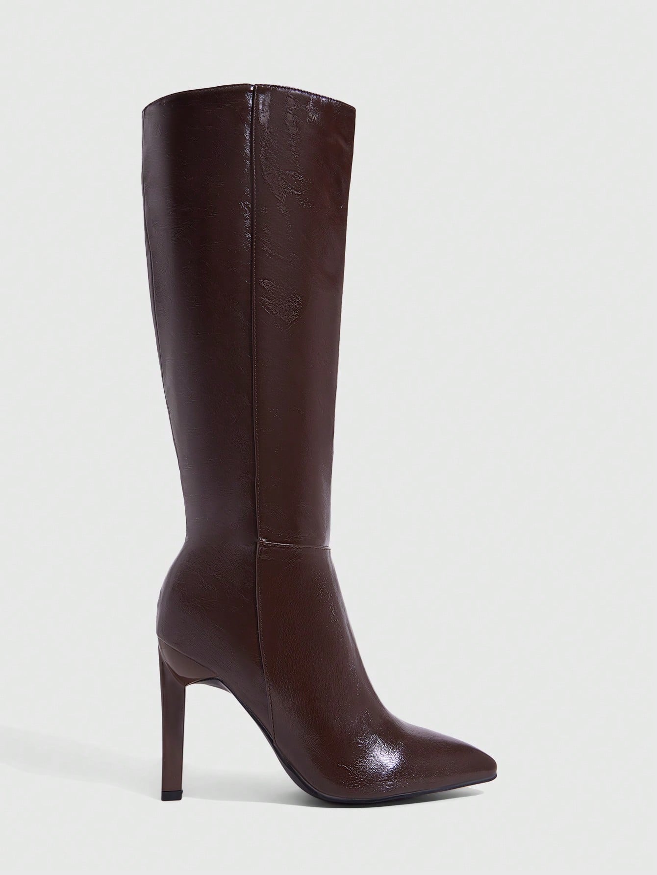 Daringsoles Bottes hautes mode couleur unie pour femmes, convenant pour les tenues de — vue 4