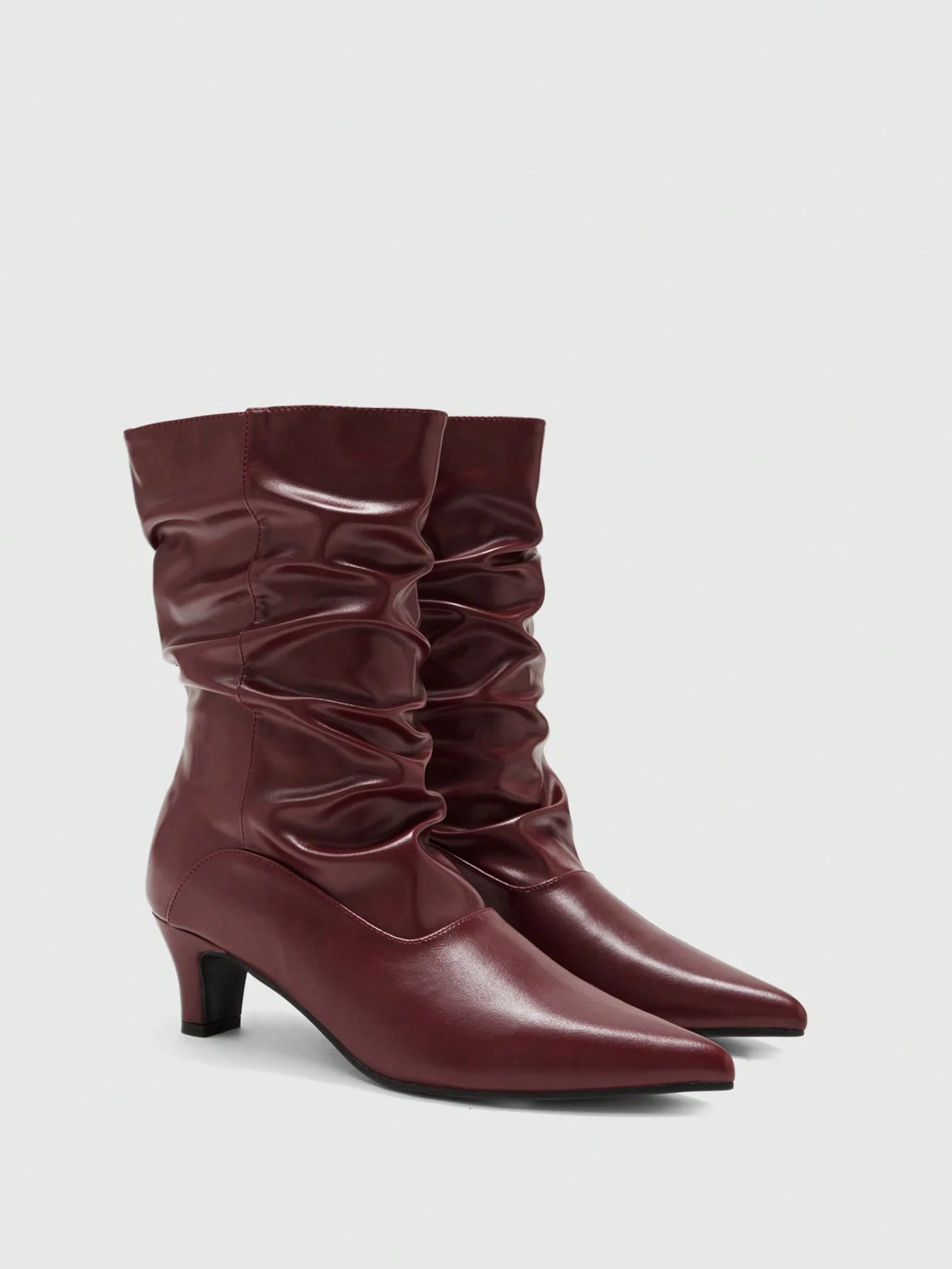 CUCCOO BIZCHIC Chaussures pour femmes à talons aiguilles pointus abricot, bottes courtes — vue 12