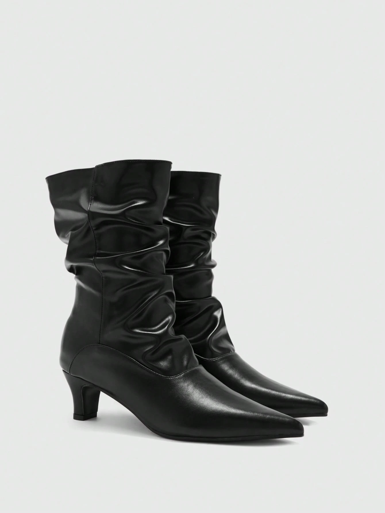 CUCCOO BIZCHIC Chaussures pour femmes à talons aiguilles pointus abricot, bottes courtes — vue 10