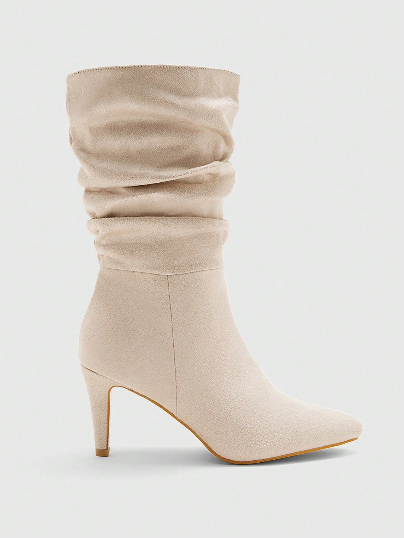 CUCCOO BIZCHIC Chaussures pour femmes à talons aiguilles pointus abricot, bottes courtes — vue 9