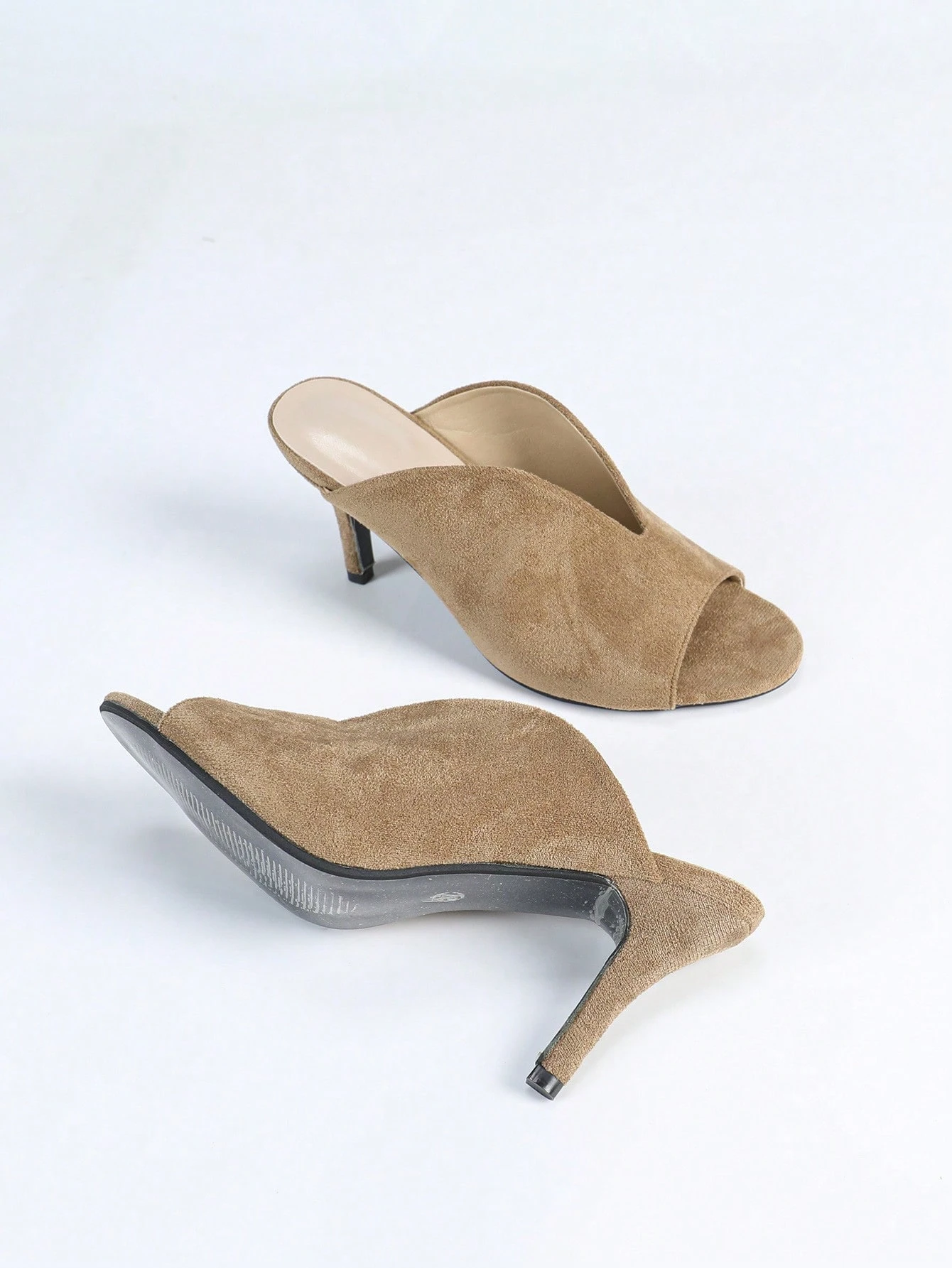 Sandales à talons hauts à bout pointu et découpe en V pour femmes, multicolores, tenues — vue 9