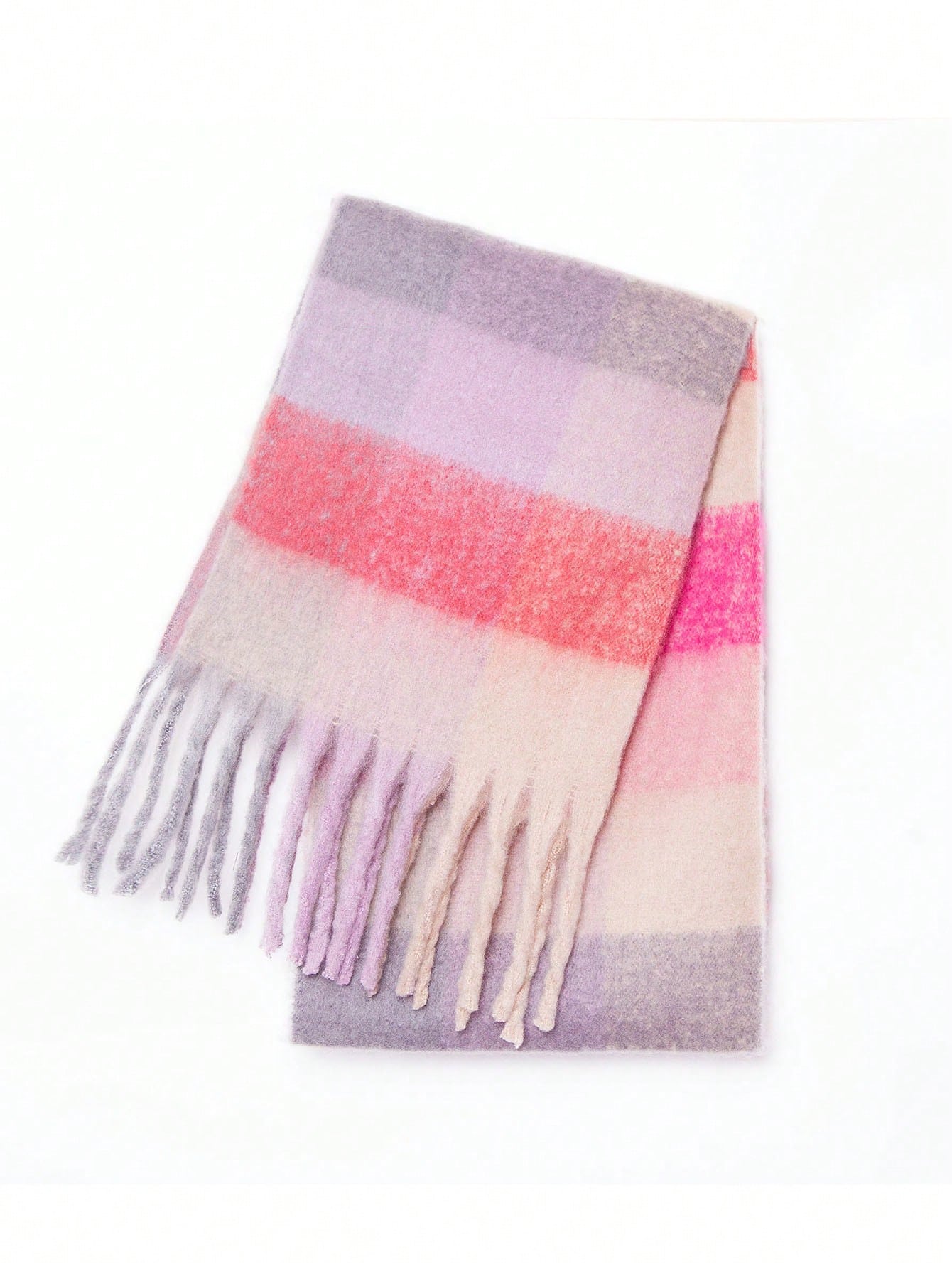 Petit foulard à carreaux, doux et chaud pour l'automne/l'hiver. Écharpes d'hiver pour — vue 9