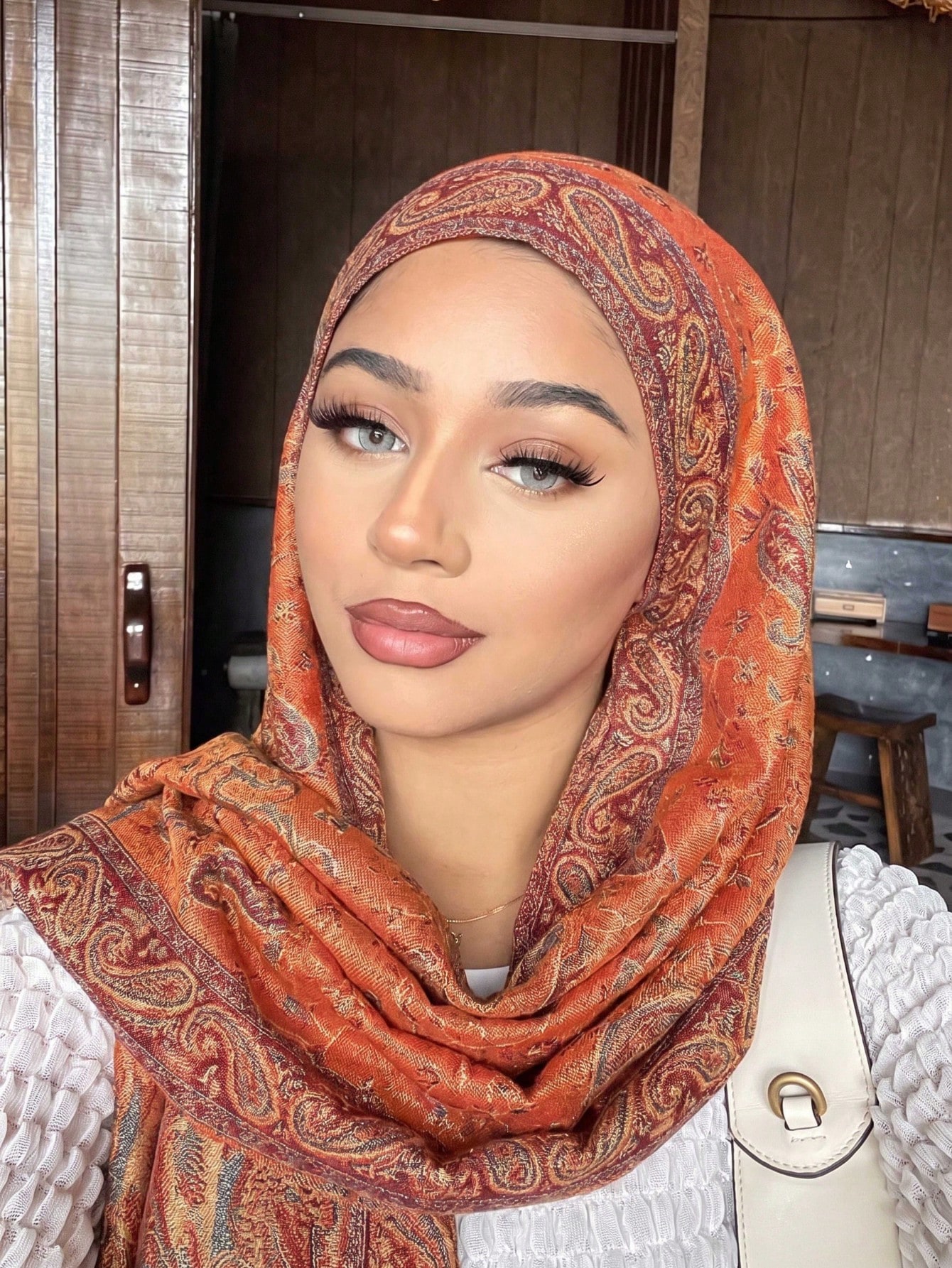 Écharpe pashmina jacquard double face style bohème vintage à motif paisley pour femmes, — vue 9