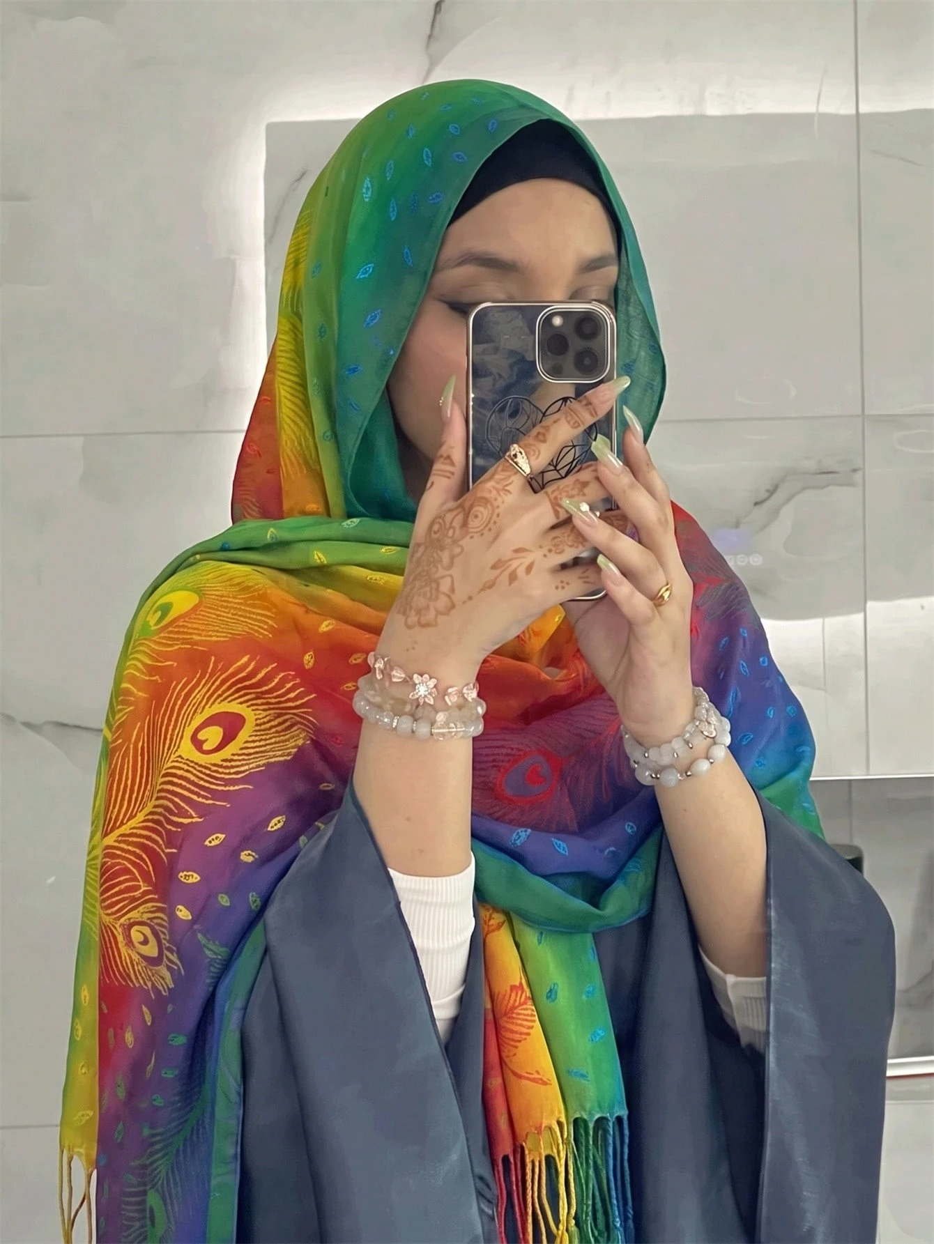 Écharpe pashmina jacquard double face style bohème vintage à motif paisley pour femmes, — vue 18