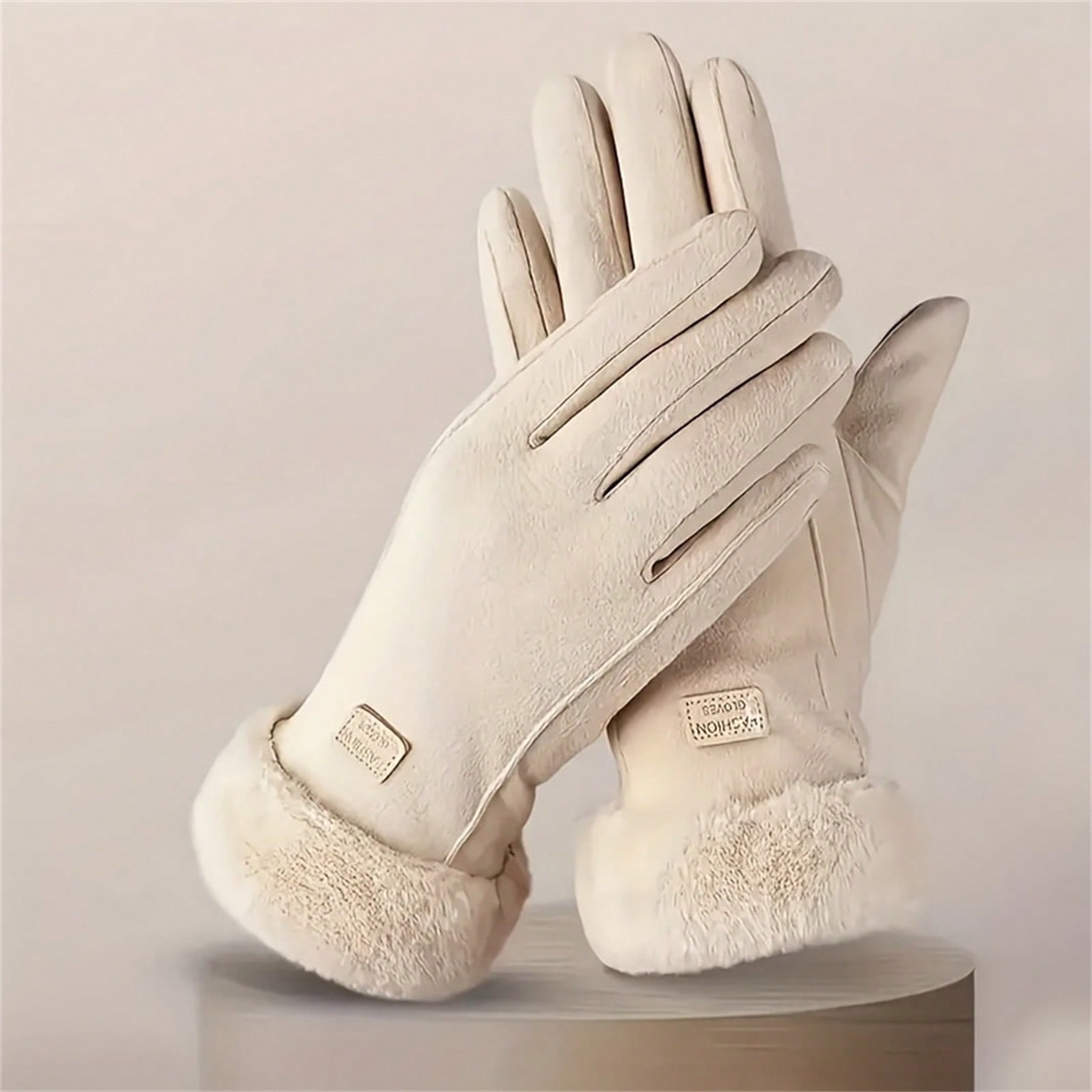 1 paire de gants d'hiver doublés de polaire avec écran tactile, épais et chauds, unisexe, — vue 12