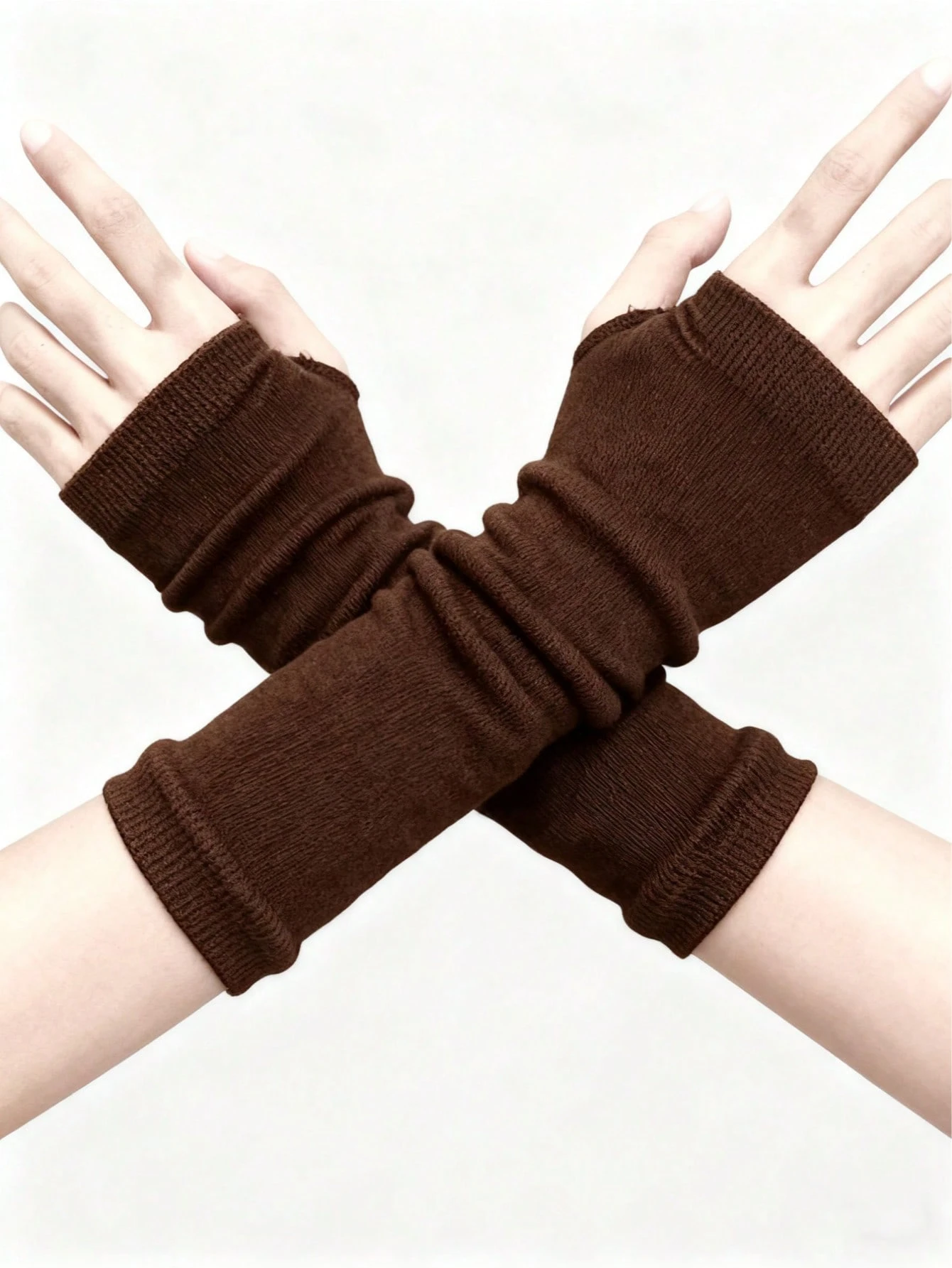 ROMWE Goth 1 paire de gants longs noirs, accessoires d'Halloween, gants d'hiver, gants — vue 4