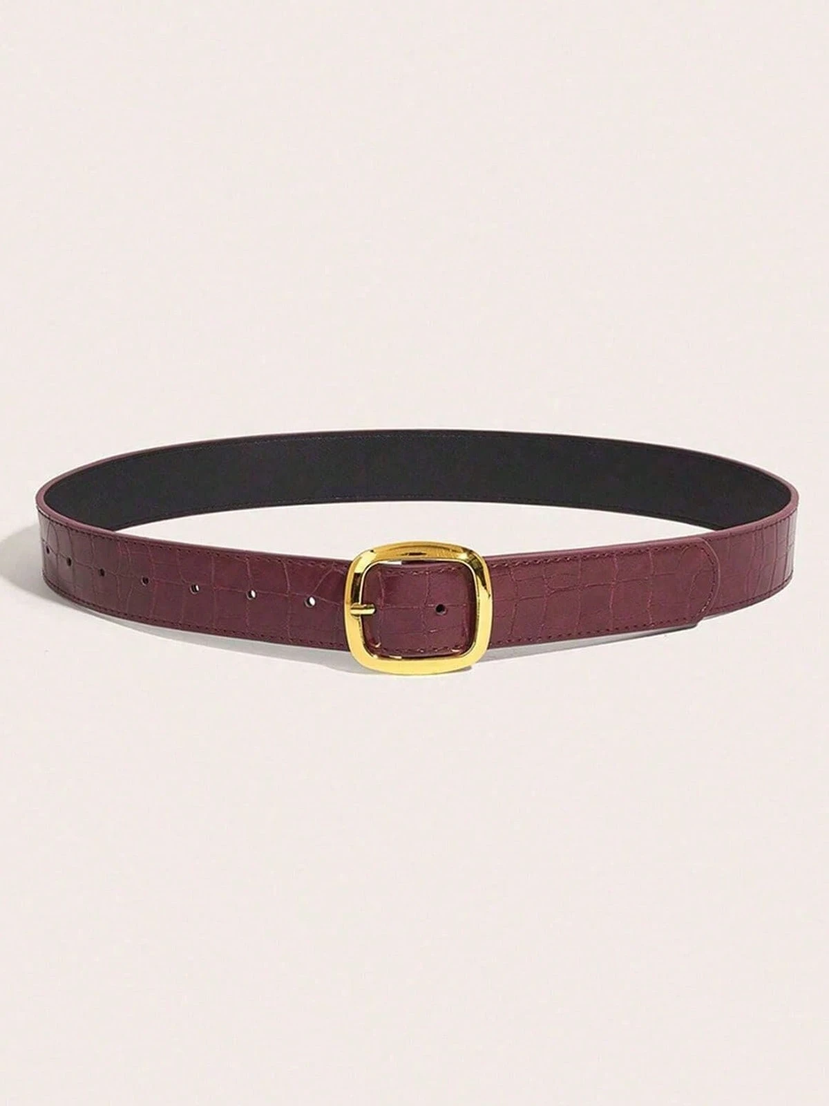 1/2/3 pièces Ceinture à boucle carrée - Ceinture décorative vintage américaine — vue 6