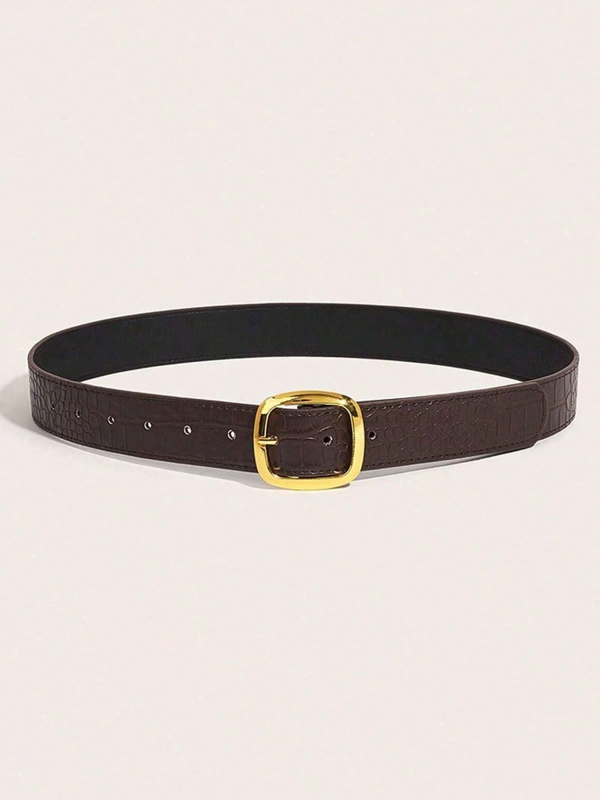 1/2/3 pièces Ceinture à boucle carrée - Ceinture décorative vintage américaine — vue 8