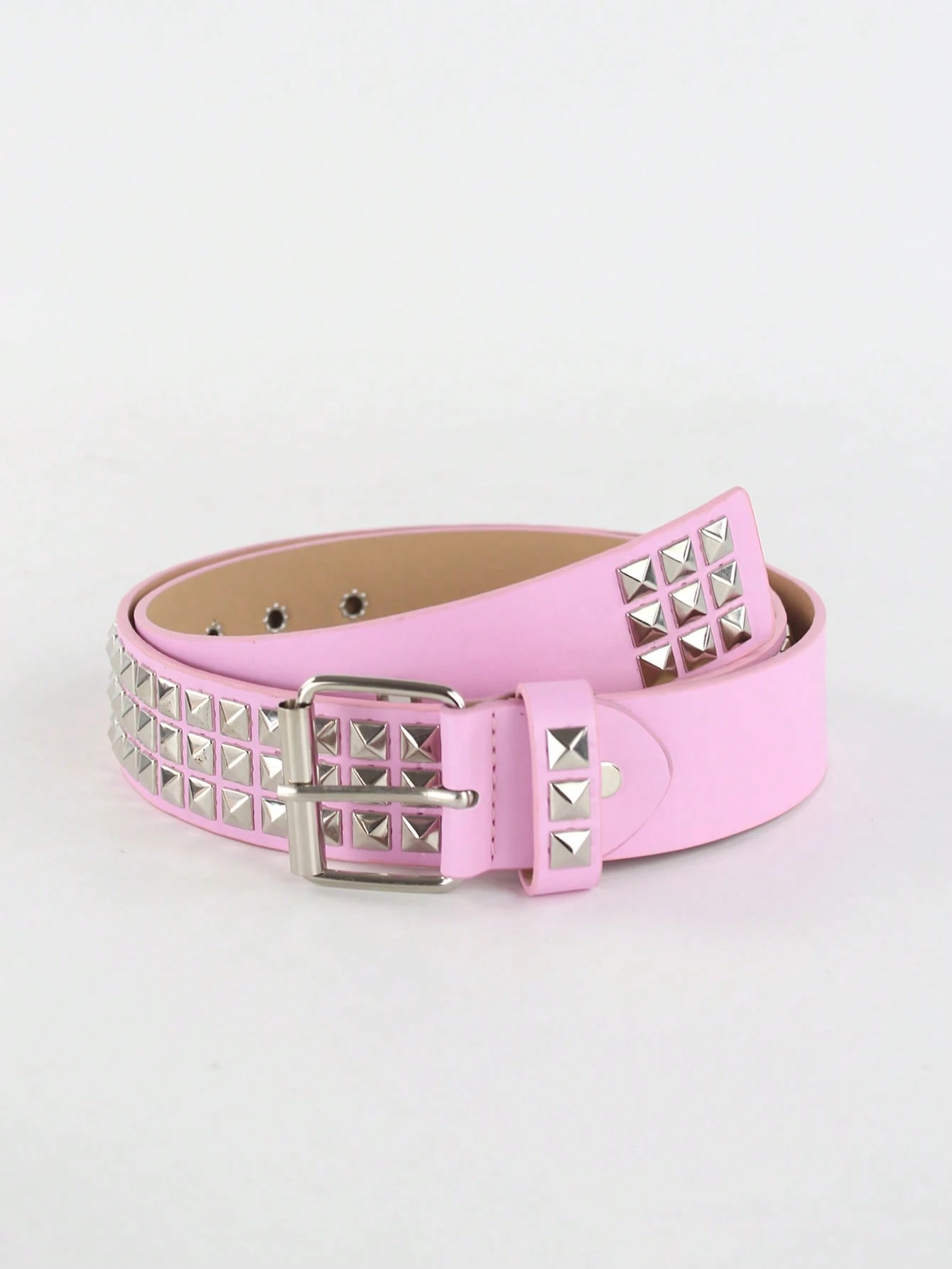 Ceinture punk de couleur unie pour hommes avec ornements de strass et de paillettes, — vue 3