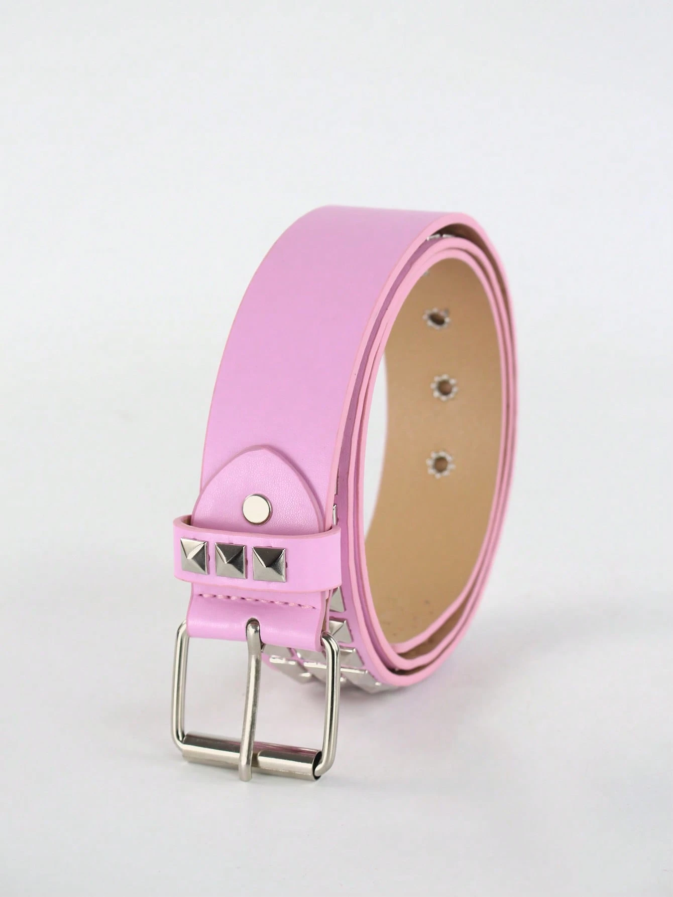 Ceinture punk de couleur unie pour hommes avec ornements de strass et de paillettes, — vue 7