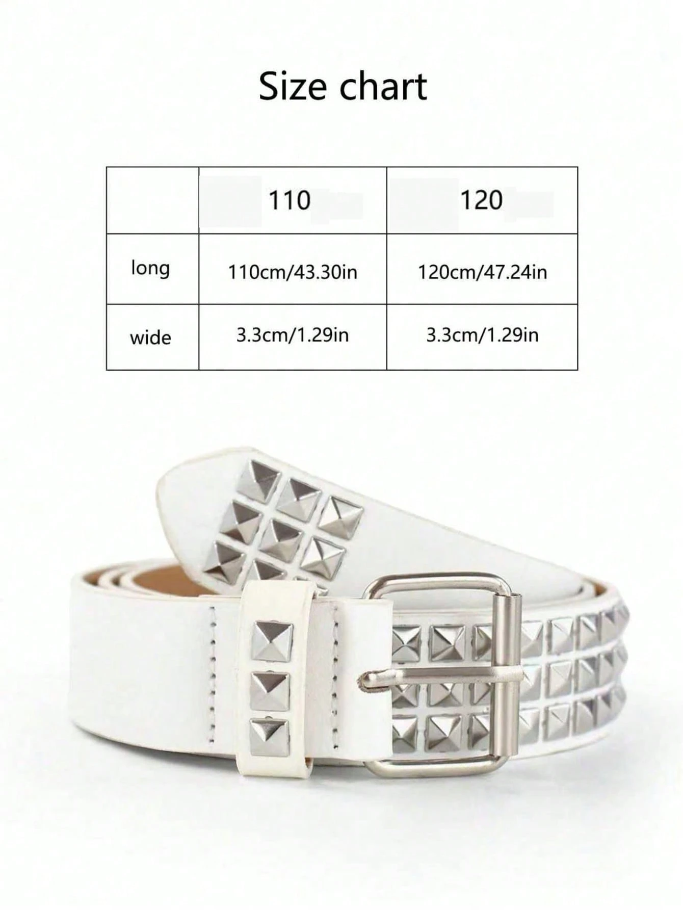 Ceinture punk de couleur unie pour hommes avec ornements de strass et de paillettes, — vue 10