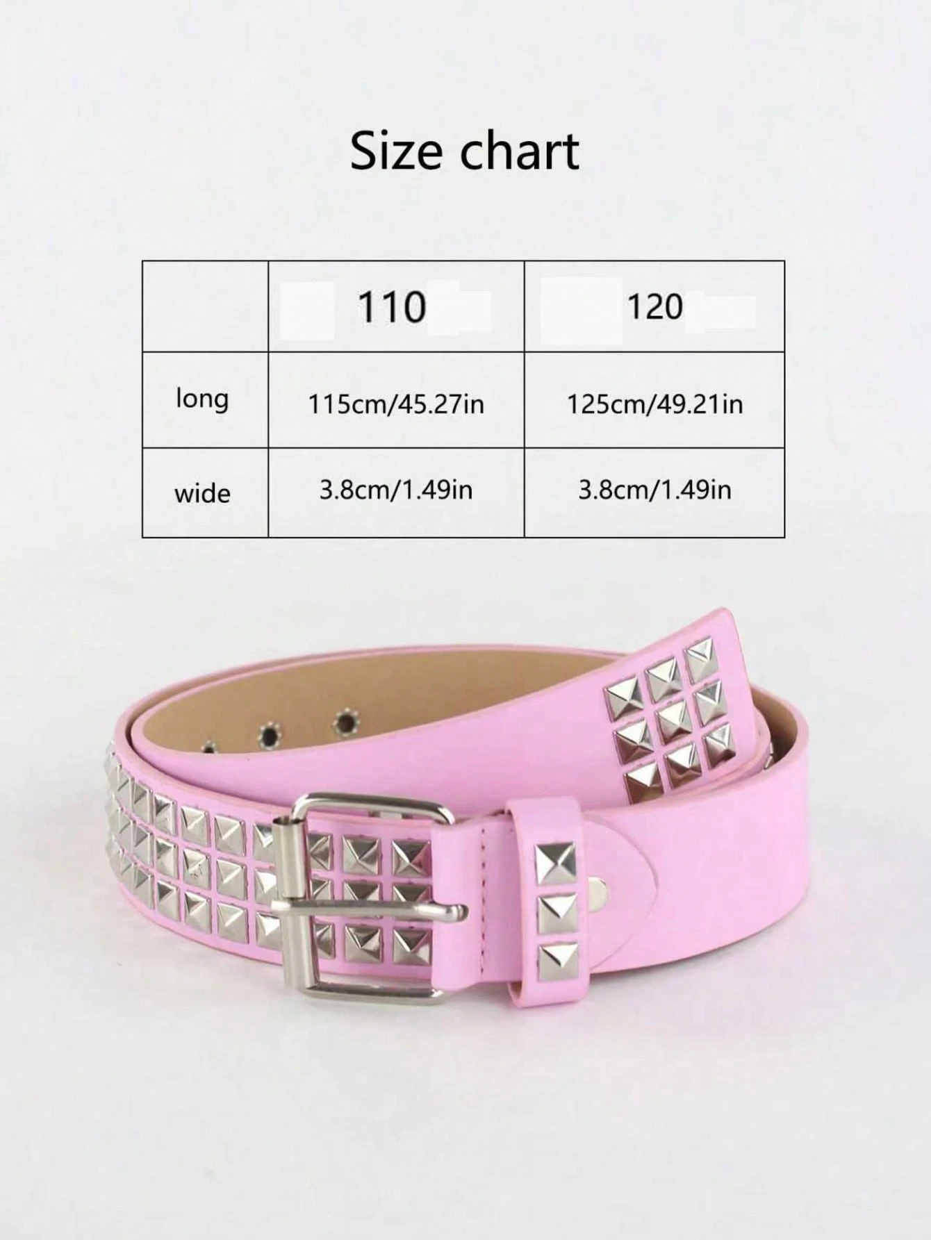 Ceinture punk de couleur unie pour hommes avec ornements de strass et de paillettes, — vue 11