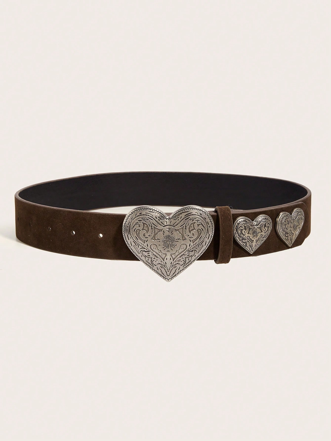 Ceinture en PU imprimée avec boucle métallique rétro pour femmes, convient pour le style — vue 6