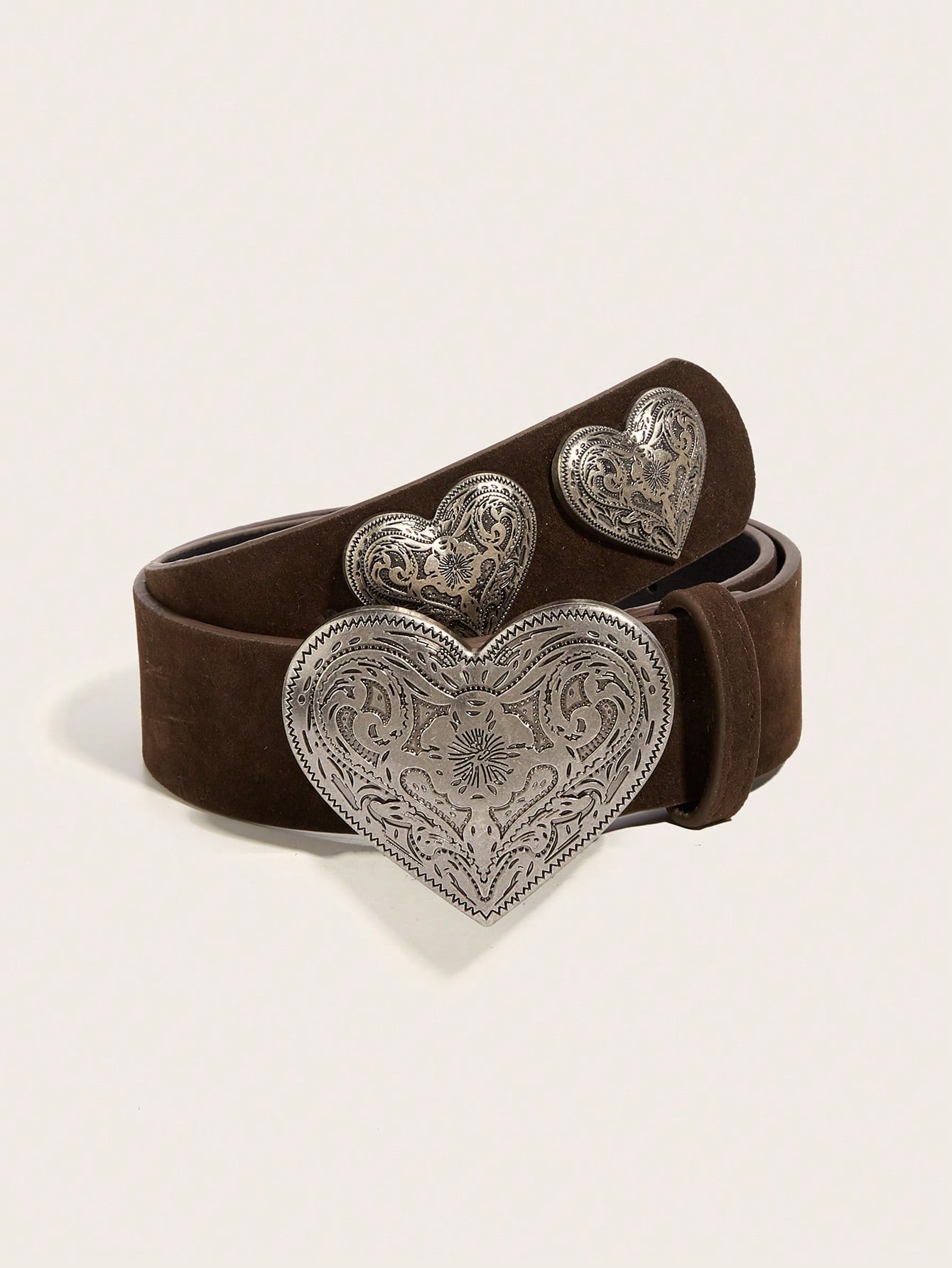 Ceinture en PU imprimée avec boucle métallique rétro pour femmes, convient pour le style — vue 3
