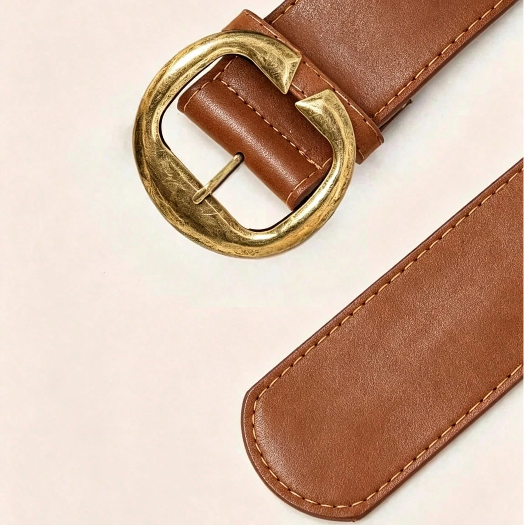 Ceinture Millénium, style occidental Y2K, ceinture marron café, convient pour les jeans, — vue 8