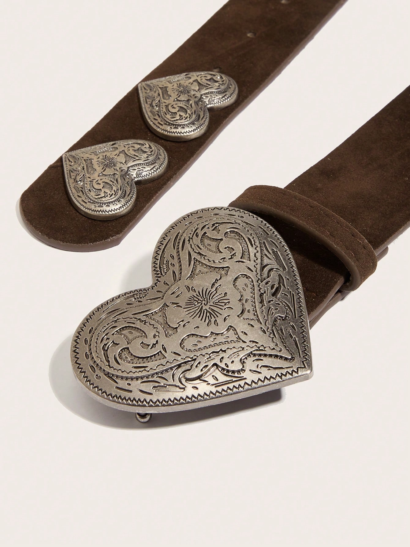 Ceinture en PU imprimée avec boucle métallique rétro pour femmes, convient pour le style — vue 12