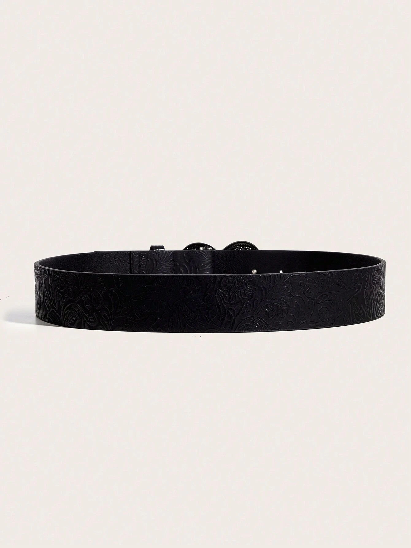 Ceinture en PU imprimée avec boucle métallique rétro pour femmes, convient pour le style — vue 7
