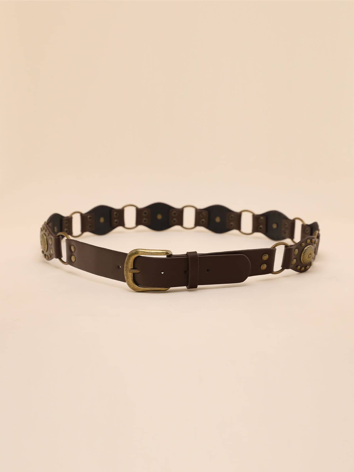 Ceinture de style occidental en matériau PU de style bohème avec boucle circulaire, pour — vue 3