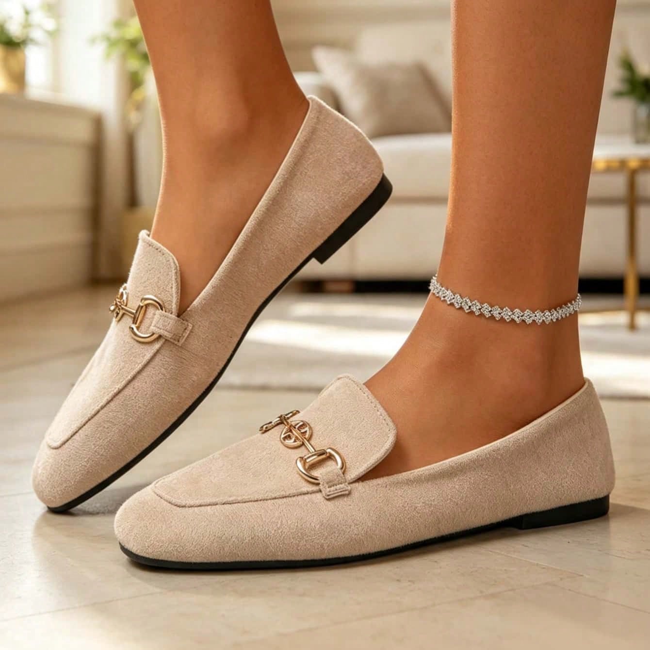 Chaussures plates décontractées polyvalentes pour le trajet avec décoration métallique — vue 6