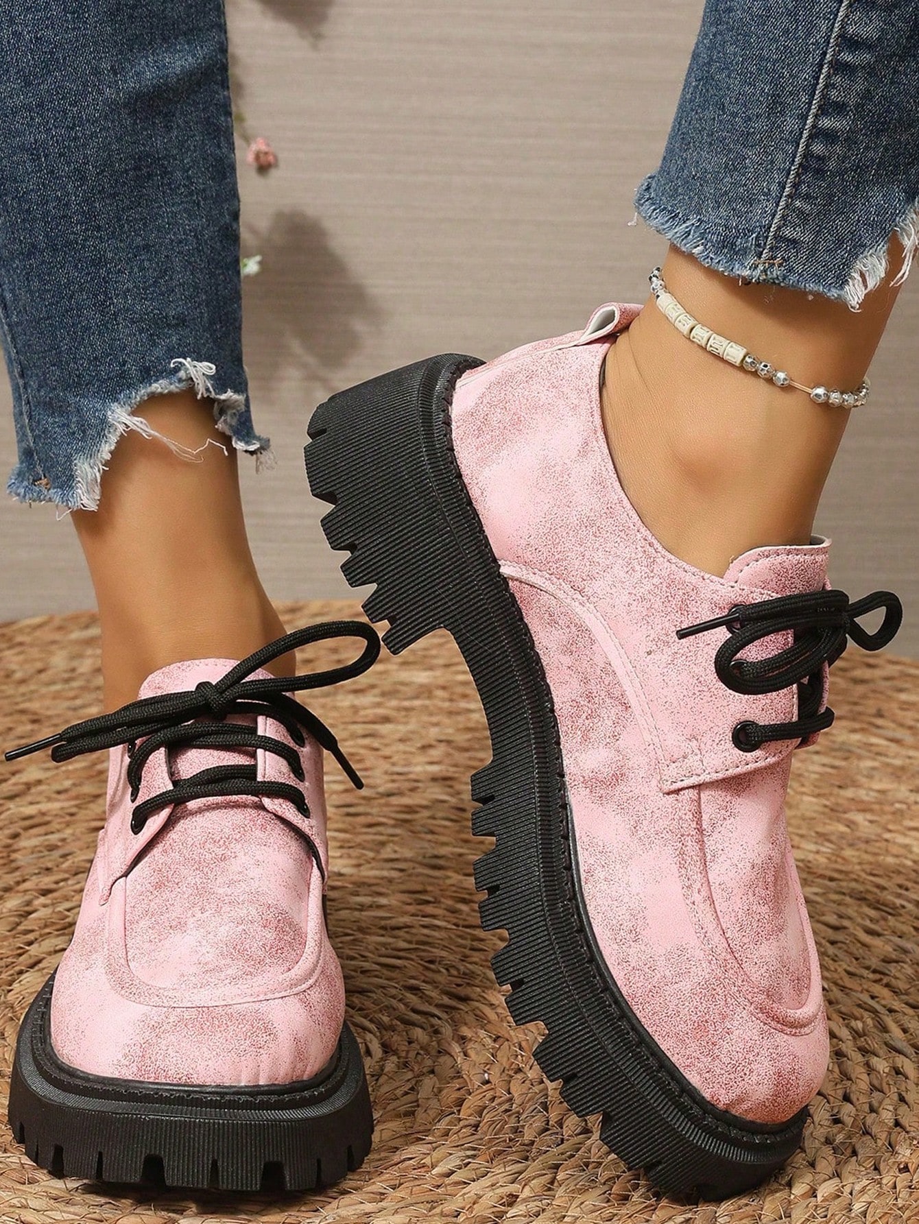 Mocassins style britannique rétro pour femmes, semelle épaisse, chaussures décontractées — vue 3