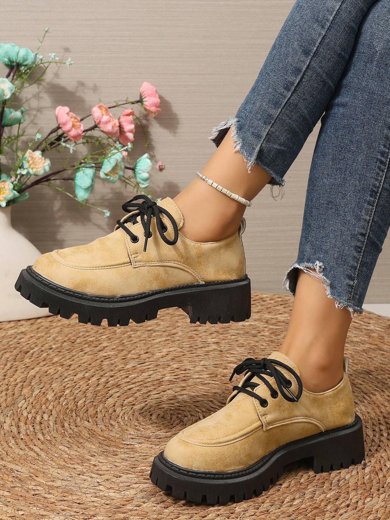 Mocassins style britannique rétro pour femmes, semelle épaisse, chaussures décontractées — vue 10