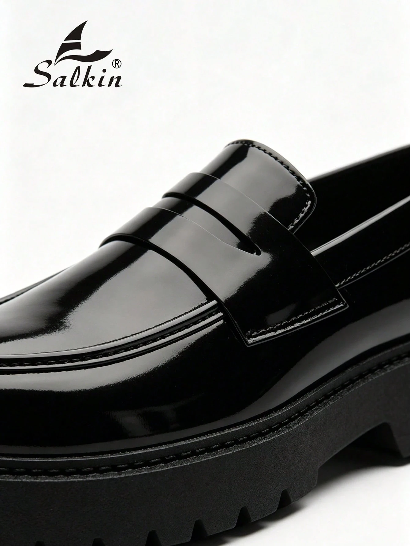Salkin Mocassins de luxe style britannique pour hommes, chaussures décontractées à — vue 8