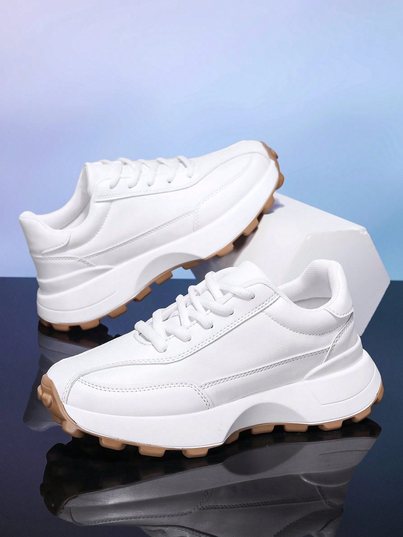 Baskets de mode décontractées polyvalentes pour hommes, baskets épaisses, style gym