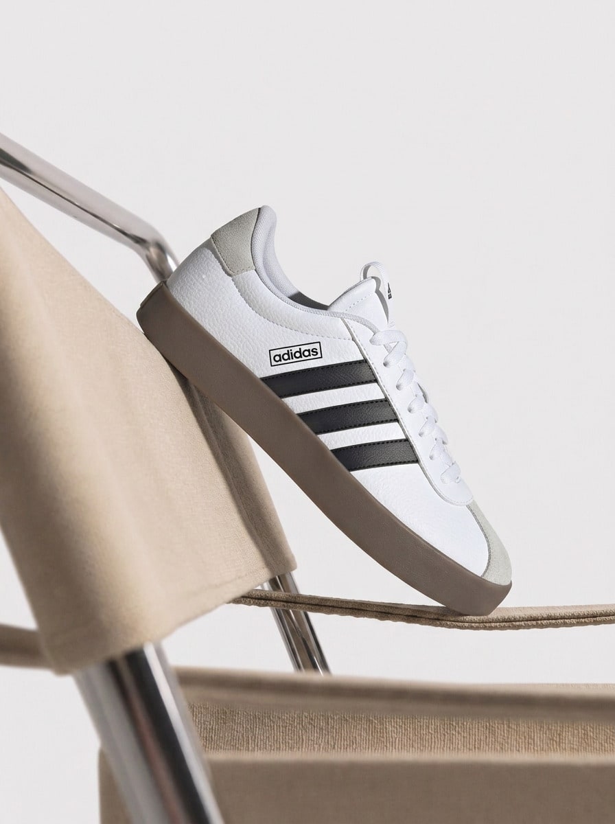 Baskets Adidas VL Court homme, style rétro, confortables et polyvalentes — vue 4