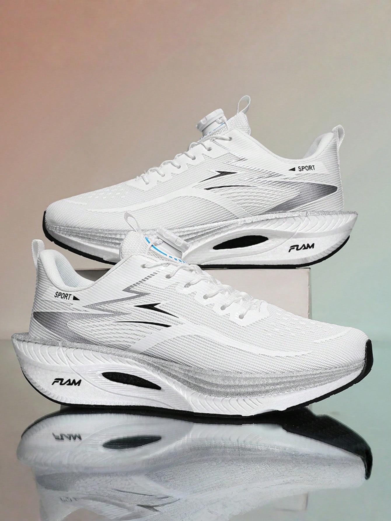 Chaussures de course marathon à plaque de carbone unisexes - Chaussures de sport légères