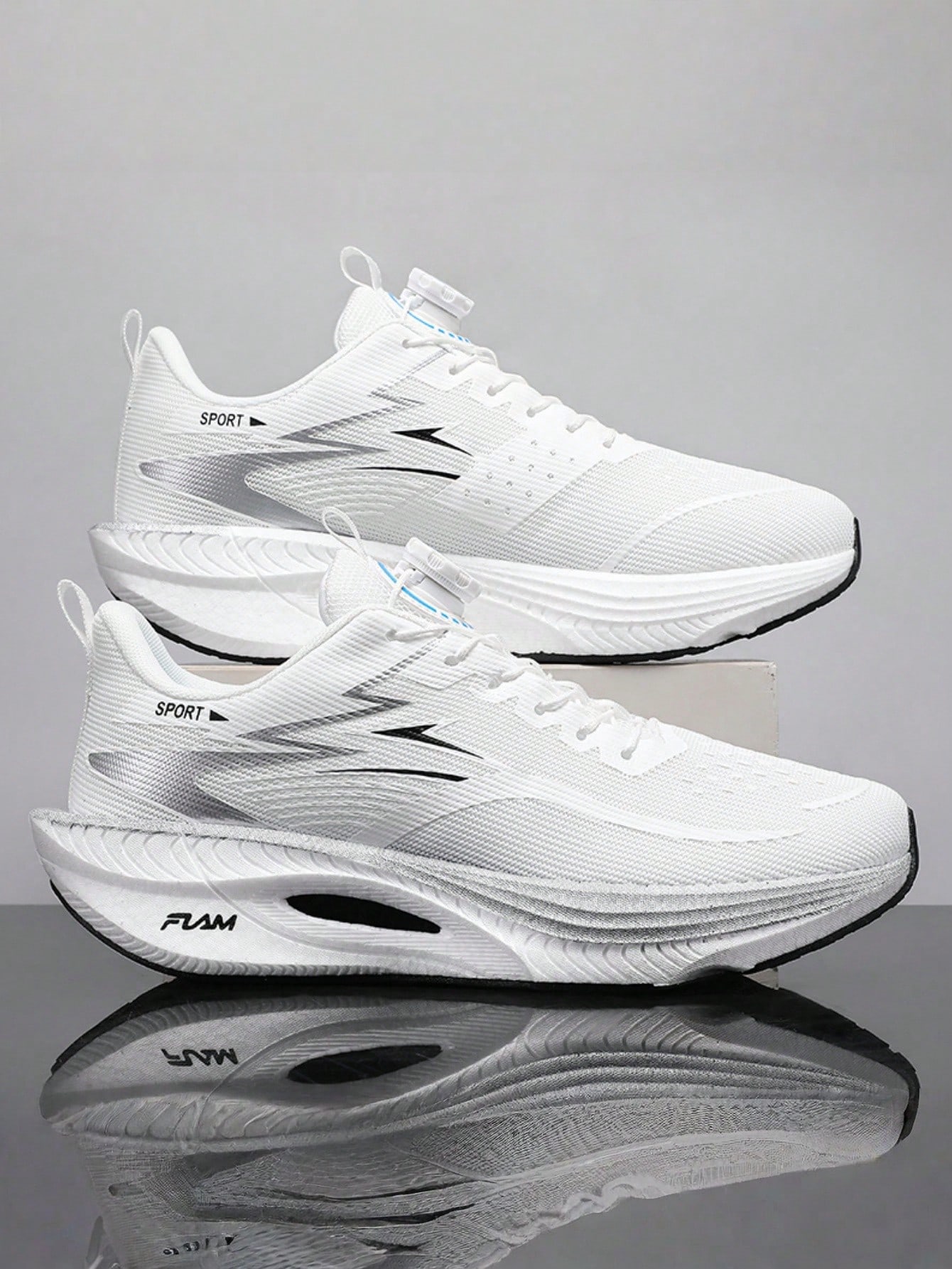 Chaussures de course marathon à plaque de carbone unisexes - Chaussures de sport légères — vue 3