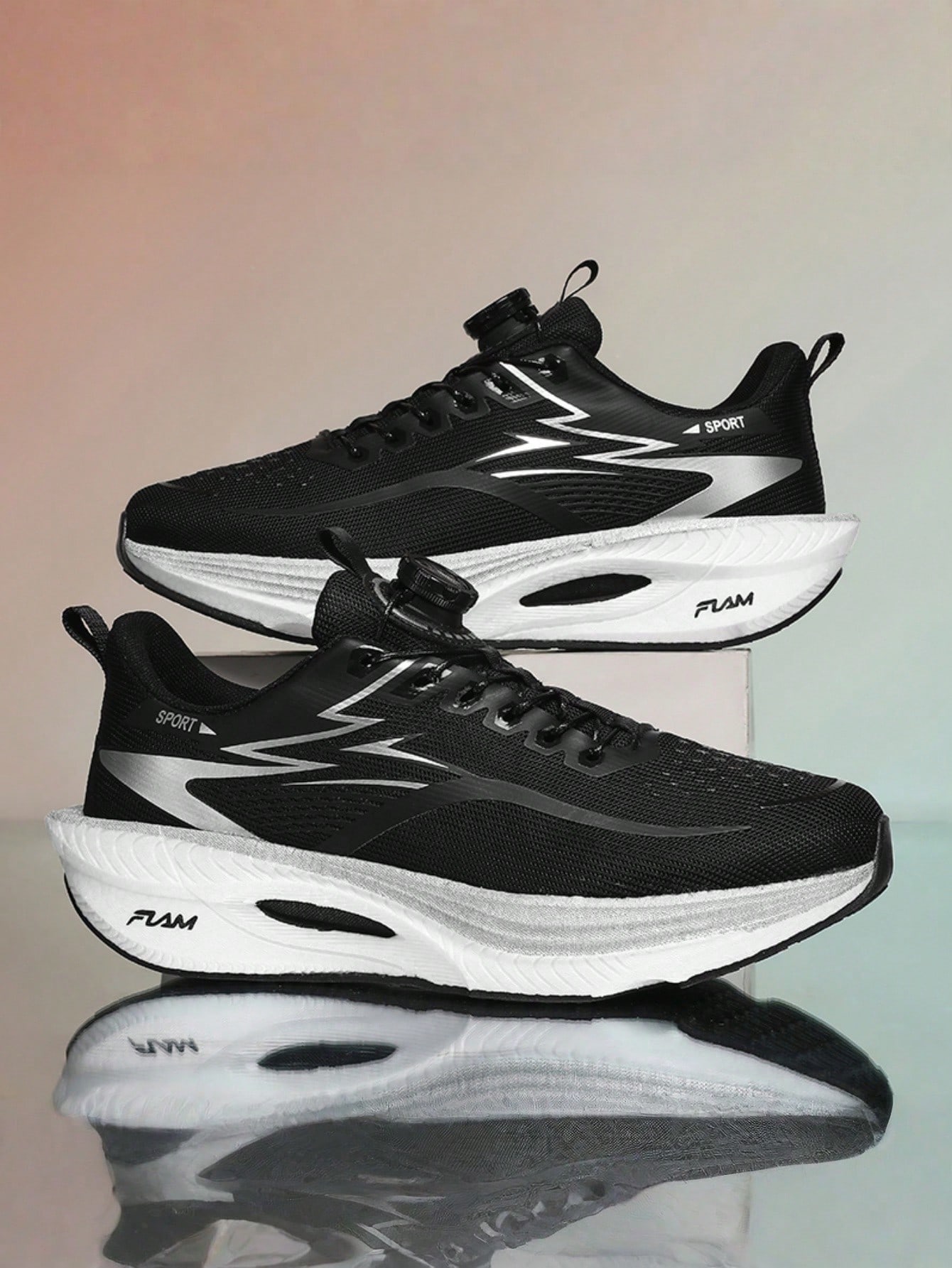 Chaussures de course marathon à plaque de carbone unisexes - Chaussures de sport légères — vue 2