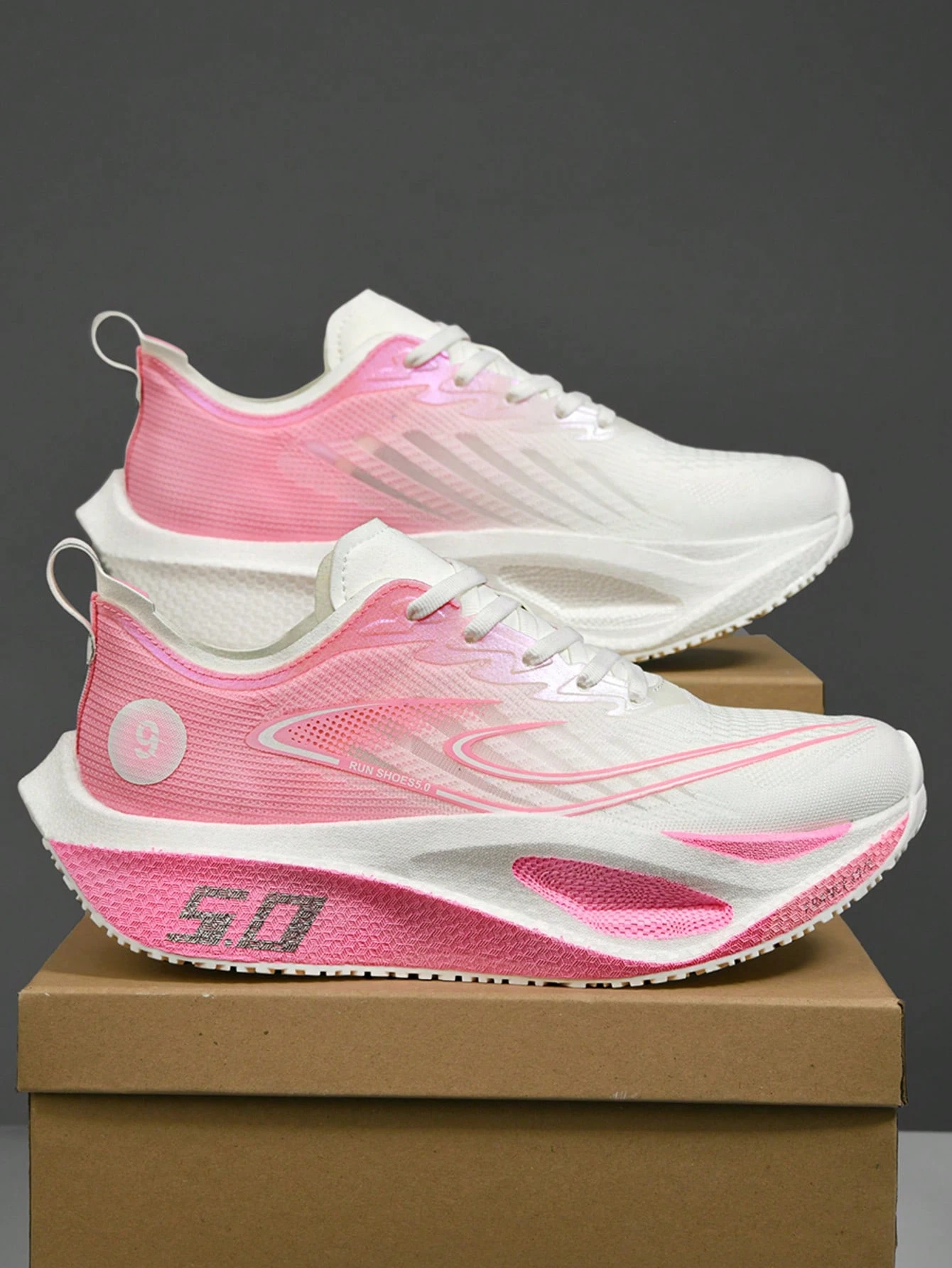 Chaussures de sport à plaque de carbone pour hommes, chaussures de course pour la course, — vue 6