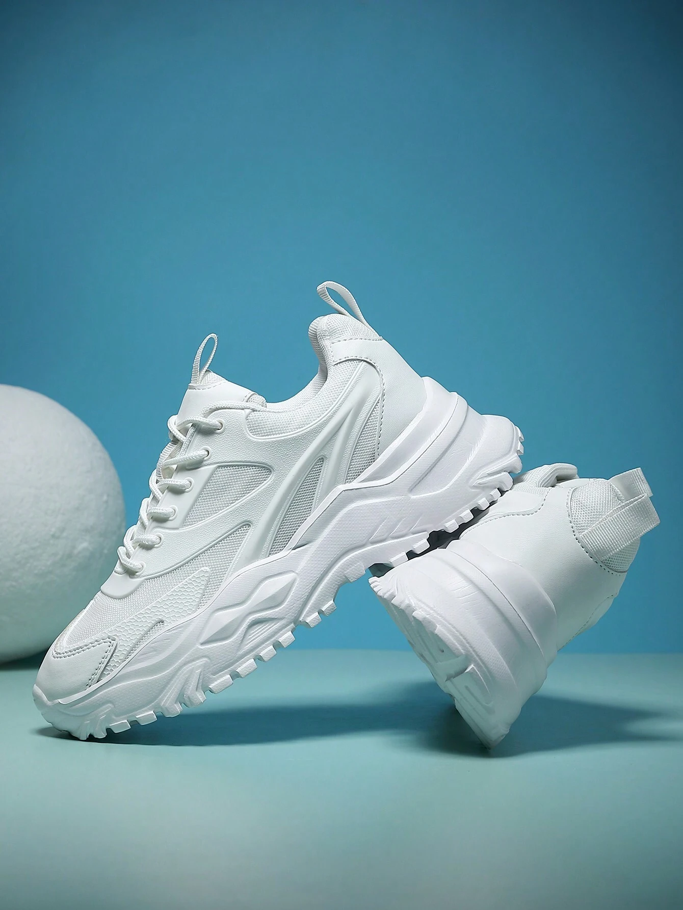 Chaussures de sport pour hommes à bout rond avec lacets, baskets, chaussures de course, — vue 10