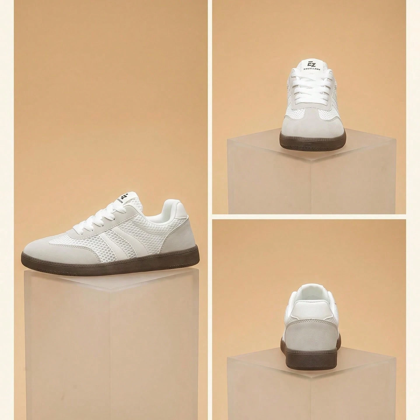 Chaussures de sport décontractées blanches pour hommes, baskets confortables à lacets — vue 7