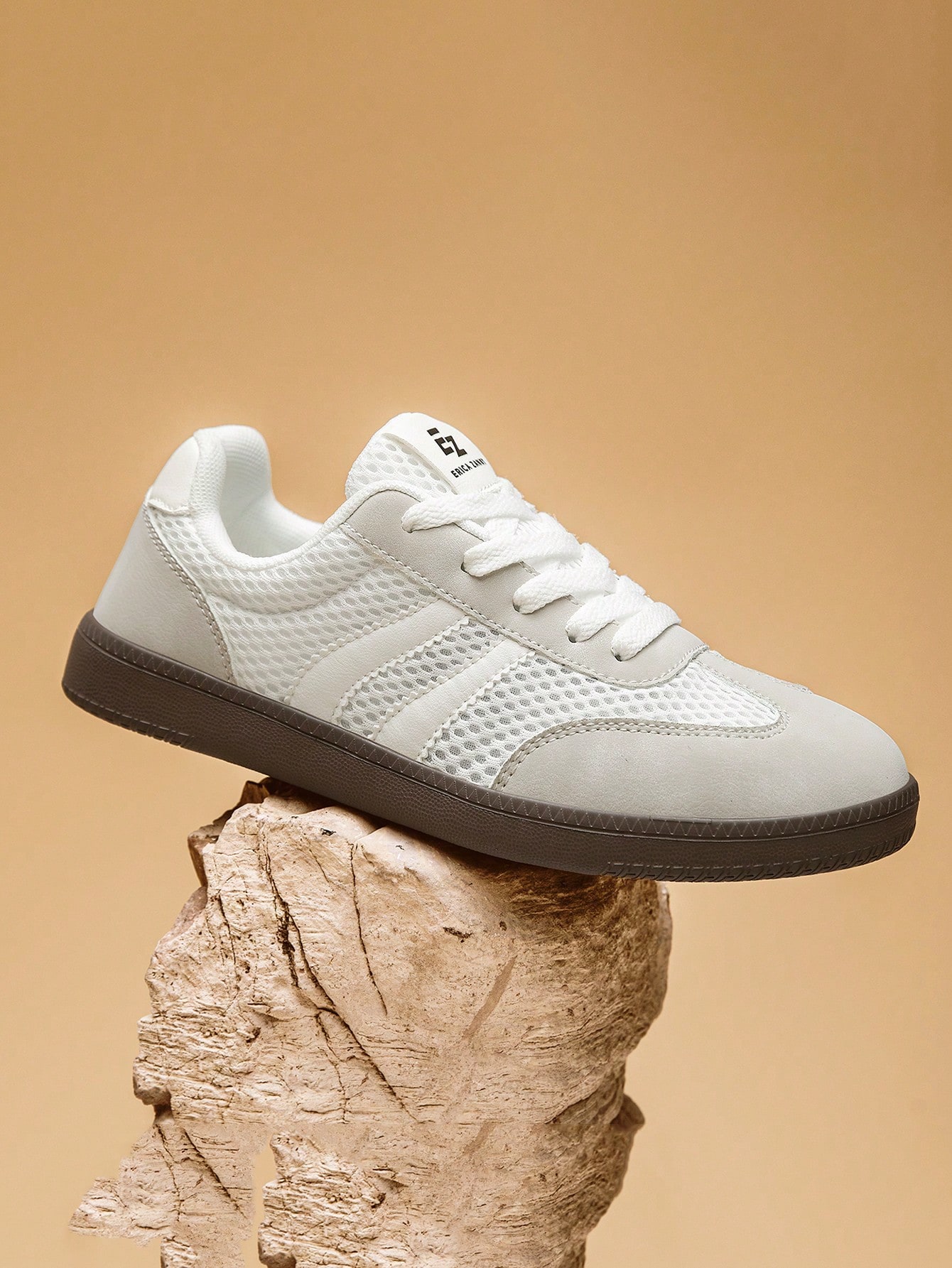 Chaussures de sport décontractées blanches pour hommes, baskets confortables à lacets — vue 10