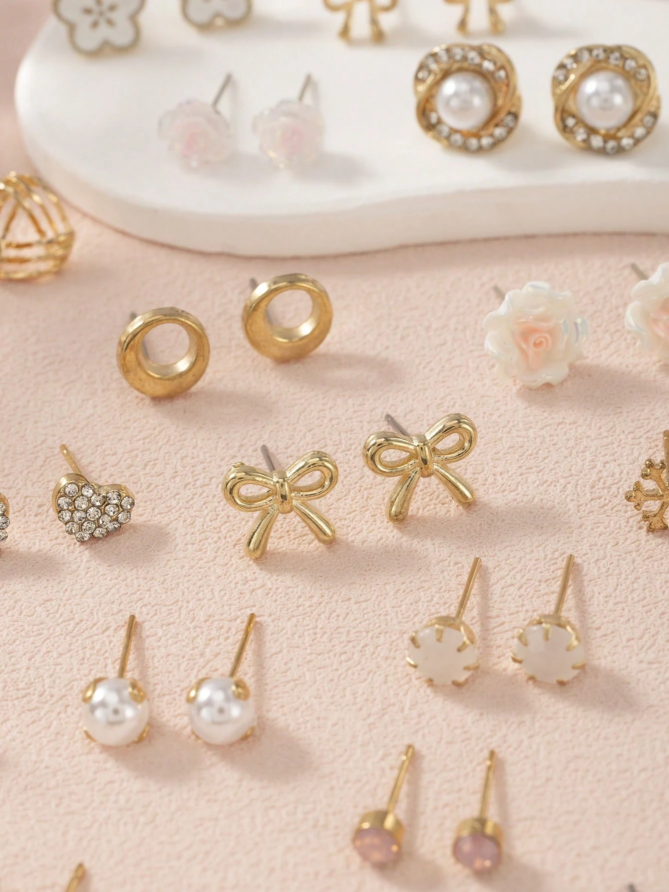 30 paires de boucles d'oreilles à tige de mode pour femmes, boucles d'oreilles combinées — vue 3