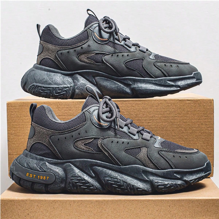 XSPV Chaussures basses respirantes en maille pour hommes, chaussures de sport — vue 2