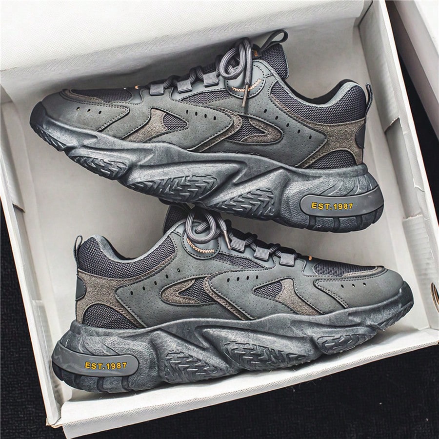 XSPV Chaussures basses respirantes en maille pour hommes, chaussures de sport — vue 3