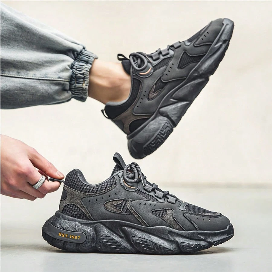 XSPV Chaussures basses respirantes en maille pour hommes, chaussures de sport — vue 5