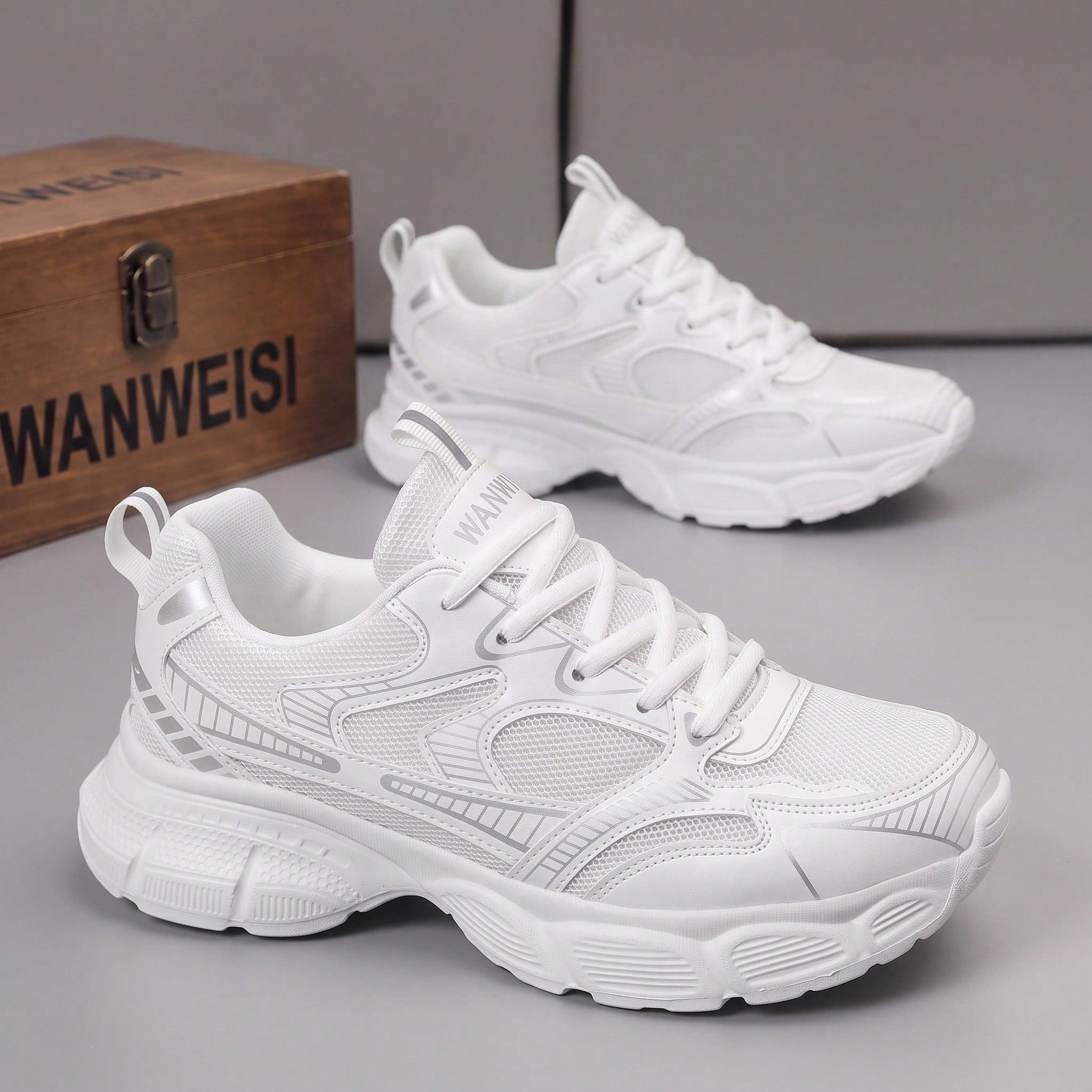 Chaussures de sport mode pour hommes - Chaussures de course décontractées, semelle — vue 3