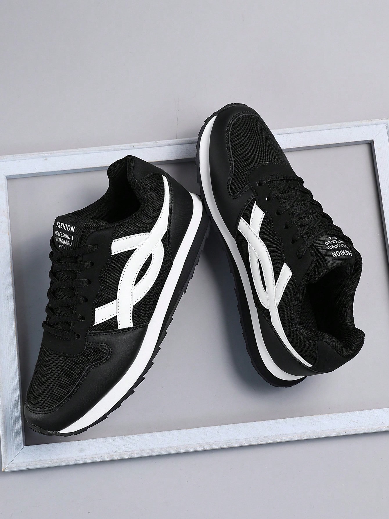 1 paire de chaussures de jogging pour hommes & femmes, style chaussures de sport