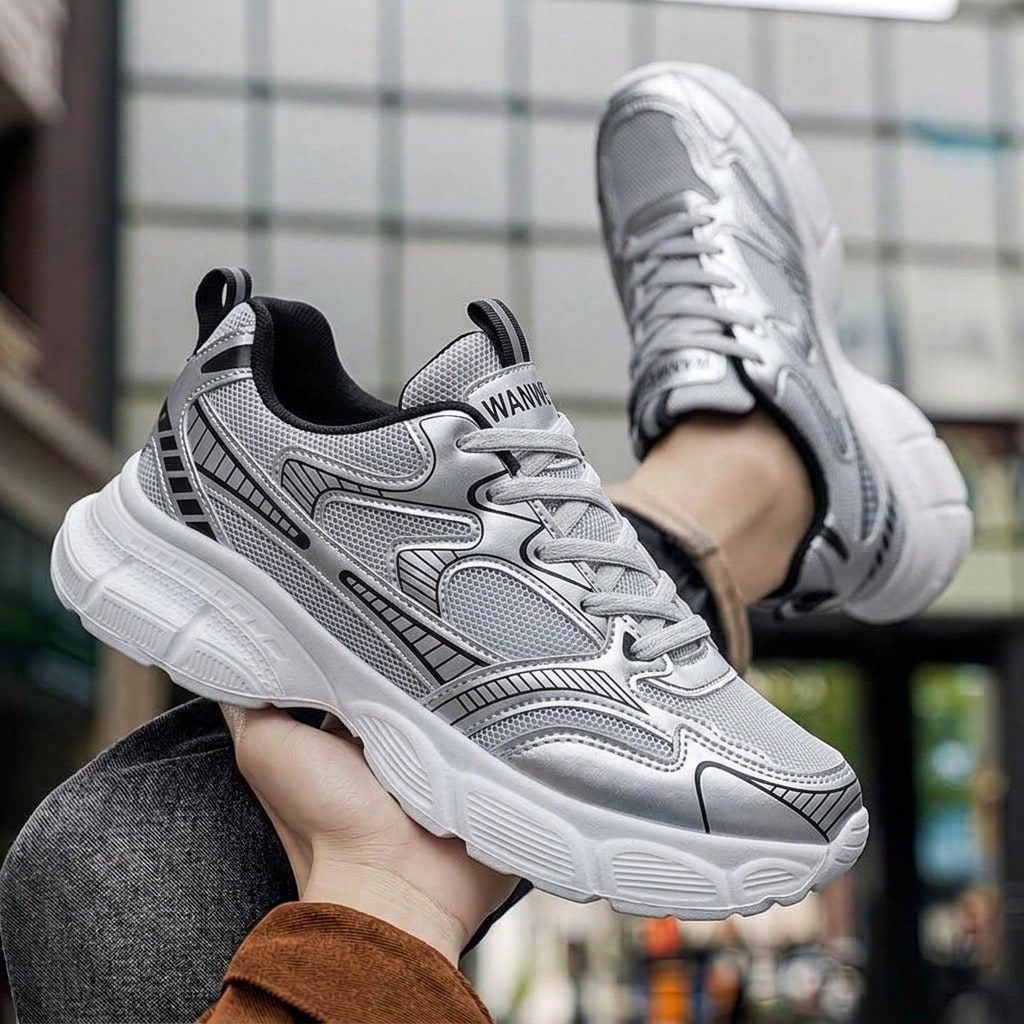 Chaussures de sport mode pour hommes - Chaussures de course décontractées, semelle — vue 8