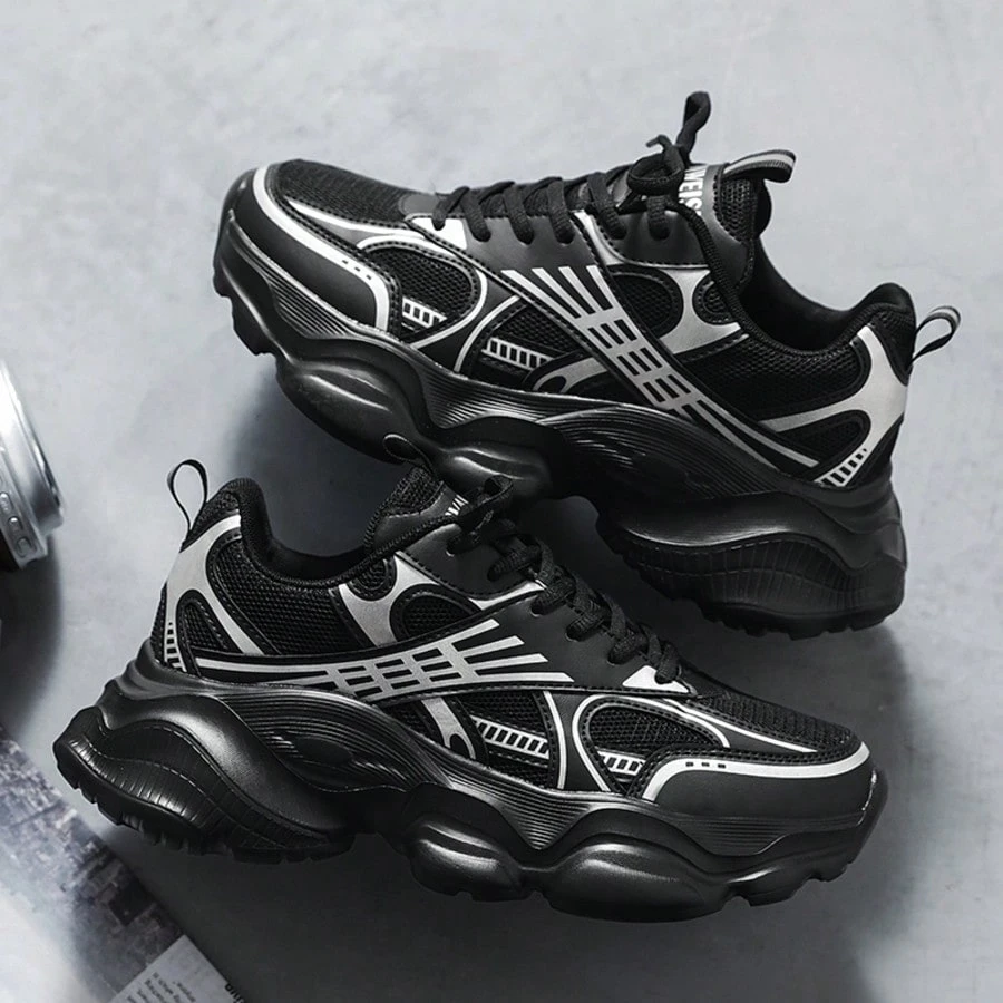 Chaussures de sport mode pour hommes - Chaussures de course décontractées, semelle — vue 7