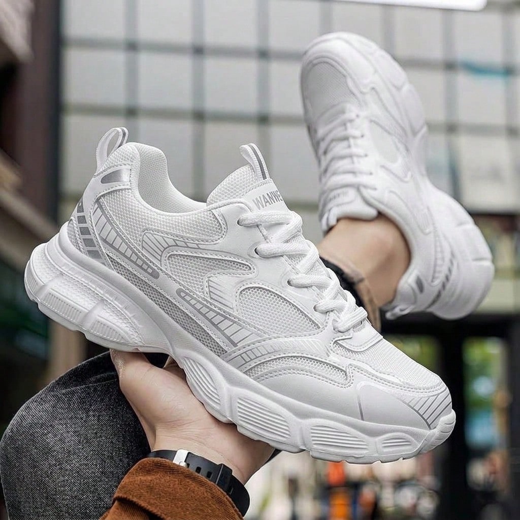 Chaussures de sport mode pour hommes - Chaussures de course décontractées, semelle — vue 9