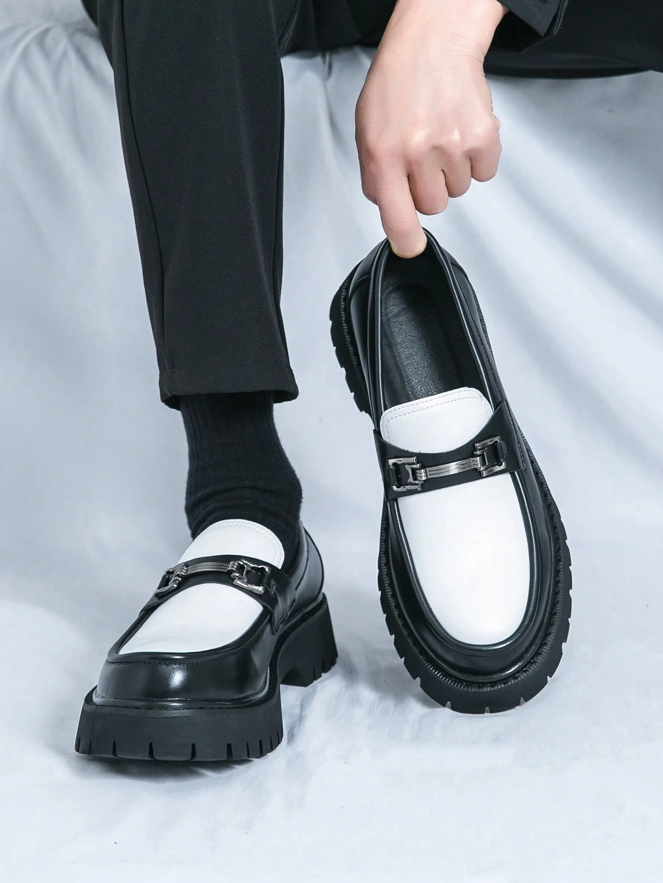 Mocassins sans lacets pour hommes, chaussures polyvalentes décontracté chic, chaussures à — vue 2