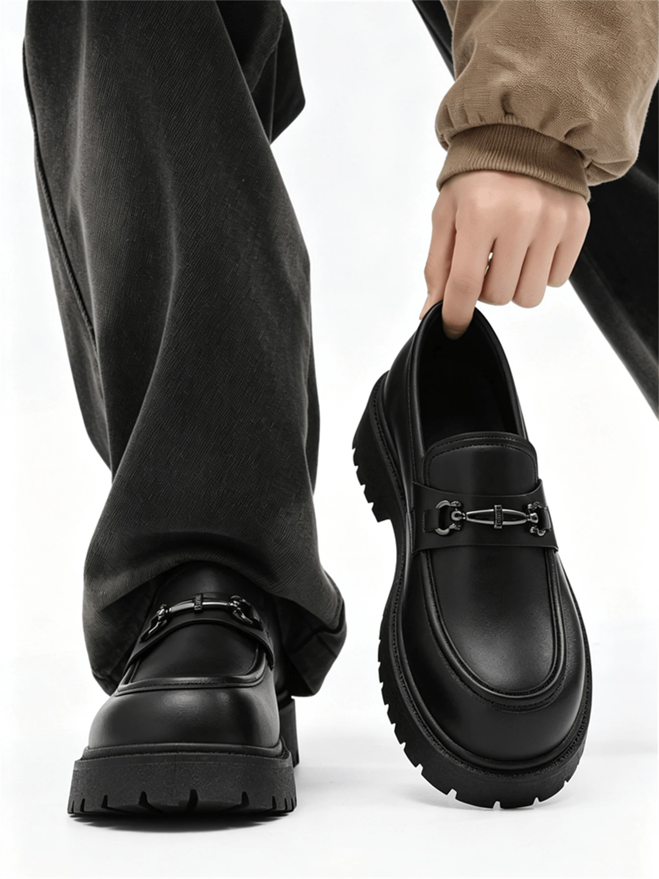 Chaussures pour hommes 2026 Nouvelles bottes d'hiver style britannique jaune Bottes de — vue 4